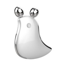 3D 미세 전류 얼굴 롤러 마사지기 V 바디 슬림 주름 감소 탄탄한 타이트닝, 01 WHITE