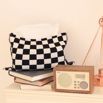 니트 각티슈 커버 휴지곽 걸이 핸드타월케이스 미니 사각 홀더, 니트 각티슈 머스타드