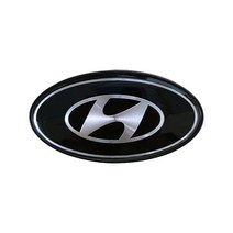 자동차엠블럼 이니셜 자동차 후면 트렁크 바디 사이드 엠블럼 커버 스티커 7.2x3.9cm 현대 Nline 소나타, 01 Black