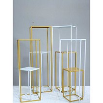 앤틱 전시 촬영 소품 오브제 석고 전시다이 결혼식 선반, 골드 100cm