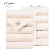 캘리코튼 산타바버라 먼지없는 호텔 수건 40수 수피마 타올 200g 10장 세트, 캘리포니안 화이트