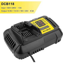 4.5a dcb118 배터리 충전기 dewalt 배터리 10.8v 12v 14.4v 18v 20v dcb200 dcb101 dcb115 dcb107 dcb105 dcb140, 유럽 ​​연합