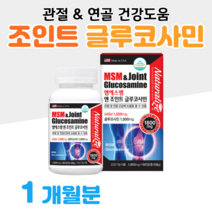 관절엔 프리미엄 밸런스 MSM 엠에스엠 1500 조인트 글루코사민 1500 맘속에 그린 매일 캡슐 무릎 연골 관절 손가락 건강 도움 플래티넘 홈쇼핑 영양제 에너지 효능 비교 골드, 1통, 1800mg x 60정 (하루 2정)