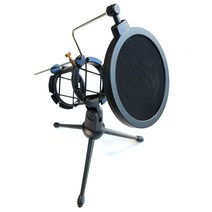 삼발이 탁상용마이크스탠드 팝필터형