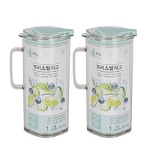 셰프웨어 트라이탄 크리스탈저그 (민트) 냉장고 물병, 1.2L, 2개