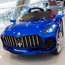 전기 스포츠카 흔들 유모차 마세라티 전동자동차 듀얼구동, 페인트블루+대용량리튬배터리+가죽시트