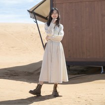 무지 슬림핏 베이직 긴팔 롱원피스