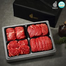 [인제축협] 한우 프리미엄 구이선물세트 1.2kg (1등급 등심300g+특수부위300g+채끝300g+안심300g), A