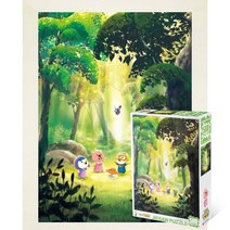 퍼즐피플 뽀로로 150/300/500 직소퍼즐, 뽀로로 나비의숲 500피스 액자포함(우드화이트), 500p