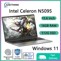 인텔 셀러론 N5095 게이밍 노트북 HD IPS 모니터 PC 16GB RAM 512G SSD 윈도우 11 컴퓨터 게이머 15.6, 01 N5095 16GB 256GB