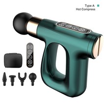 머리 마사지기 전동 모발관리기 두피 마사지기계 pulse hot compress 근막, 가방이 있는 녹색
