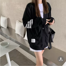 줄리엣이뽀 (당일발송) 간절기 루즈핏 단추 가디건 얇은 이너 가디건 학생 가디건 추천 KJK-HE62