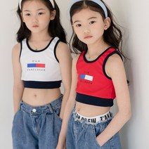 지안클로버 배색크롭티