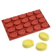 비누 커터기 대패 커팅기 15 개의 구멍을 만드는 비누를위한 타원형 모양 형 수제 DIY 실리콘 Fondant Chocolate Mold Home Crafts Tools, 20 holes small