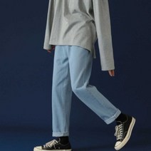오너클랜 남자 통큰 데님 스타일 바지 20대 30대 여행 스타일[W8D7E94]