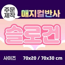 라인팩토리 주문제작 매지컬 반사 슬로건, 70x20, 더블 스웨이드, 핑크