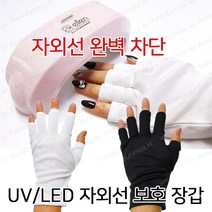 젤시술장갑 방사선 UV/LED 자외선차단 피부보호 젤장갑 절단장갑 손가락장갑 장갑 네일장갑, 블랙/22cm*10cm/1켤레, 1개