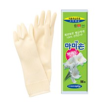 라텍스 마미손 생고무 장갑 조리용 중형 화이트밴드 고무 주방 천연, 마미손 고무장갑 화이트밴드 중형 조리용