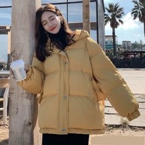 겨울 빵 코트 후드 아웃웨어 패딩 파카 재킷 두꺼운 따뜻한 코튼 패딩 재킷 느슨한 점퍼