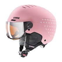 2223 우벡스 아동 바이저 헬멧 uvex rocket jr. visor pink confetti mat litemirror silver(S2)
