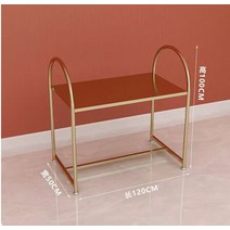 의류 매장 디스플레이 랙 플로어 스탠딩 스테인레스 스틸 신발 및 가방 테이블, 04 4