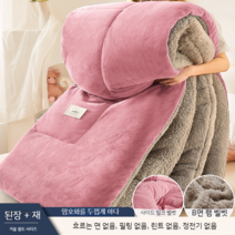 남극 양털 이불 겨울 두꺼운 따뜻한 기숙사 싱글 학생 공간 도톰한 프리미엄 알파카이불, 된장-재1