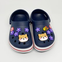 보라 미니꽃 댕댕이 강아지 파츠 버튼 신발 악세사리 세트 실내화 꾸미기 11P