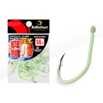 카쿠쯔리 참돔벌크그린야광바늘 대용량 바늘 벌크바늘 장축광바늘 마다이 대물낚시바늘 부시리 방어 밤낚시 선상낚시, 40개