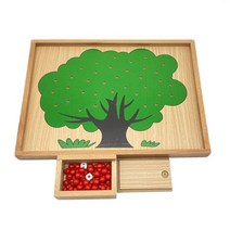주류 몬테소리 수학 교육 보조 아기 나무 사과 상자 장난감 번호 일치 계산 완구, Apple Tree