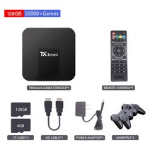비디오게임기비디오 게임 콘솔 60000 + 가지 레트로 아케이드 박스 무선 컨트롤러 스틱 PS1/GBA 디스플, 03 UK, 03 TX3-128G