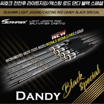 씨호크 댄디 블랙 스페셜 우럭 광어 부시리 낚시대 루어대, 혼합색상