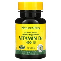 NaturesPlus (네이처스플러스) NaturesPlus 수용성 비타민D3 400IU 90정, 1개