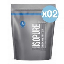 Isopure 아이소퓨어 제로카브 웨이프로틴 아이솔레이트 454g 15회분 2팩 Zero Carb 100% Whey Protein Isolate 25g Powder Creamy