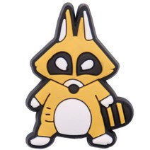 귀여운 만화 동물 구두 매력 카와이 달마시안 여우 고양이 다람쥐 개구리 말 실리콘 악어 슬리퍼 액세서리 아이 선물 1 개, [07] 형광 노란색