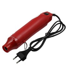 히트건 공업용열풍기 산업용열풍기 열 총 전력 도구 사용하여 220v diy 좌석 수축 플라스틱 diy 도구 지원하는 공기 300w 온도 총, 빨간색