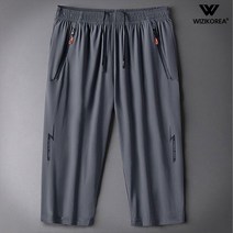 빅사이즈 지퍼포켓 밴딩 7부 반바지 남자 남성 팬츠 WI113PN