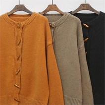 시드마켓 우드 버튼 니트 가디건 210N403S 빅사이즈 여성 (9125168)
