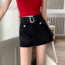 데님 스커트 스커트 하이웨이스트 스커트 힙 스커트 날씬하다 힙 스커트