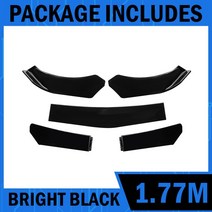 조정 가능한 5PCS ABS 전면 범용 범퍼 구분 기호 바디 키트 폭스 바겐 혼다 벤츠 bmw 오리 립 스플리터, CHINA, Glossy black
