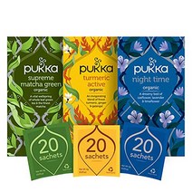 Pukka Organic Tea Bags Day to Night Herbal Tea Collection Herbal Tea with Supreme Green Matcha Tur, 1