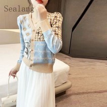 [Sealang]여자 가을 모던 플라워 니트 카디건 nm5kobo311