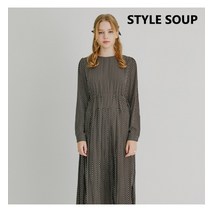 숲 기하학 프린트 플리티드 스커트 원피스(SY9OPH3)