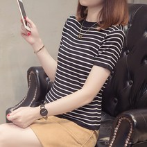 오르난 여성 여름 가을 캐주얼 편한 데일리 니트 반팔 YY