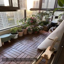 조립식데크타일 DIY 조립식 셀프 타일 베란다마루 데크타일 바닥, 1㎡, 300X900mm