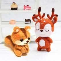 양모펠트 니들펠트 양모 인형 만들기 재료 키트 DIY 세트 - 토끼 친구들, 부자재 002_B-BB-0012 8mm 오링 3g