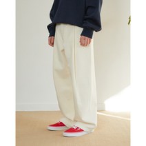 헤지스 크림 원턱 와이드 데님팬츠 HZPA2B807I1 351143