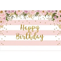 리본 핑크 생일 축하 배경 장미 풍선 화환 빛 Bokeh 여자 파티 사용자 정의 스튜디오 부스, [01] Vinyl 60x40cm, [10] 초콜릿 색상