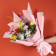시들지않는꽃만들기DIY 꽃다발 꽃 블럭 플라워 부케 특이한 선물, 52002카네이션(랜덤)