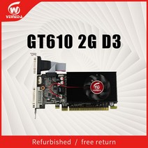 지포스GTX1660 지포스그래픽카드 Veineda-디스플레이 vga 카드 GT610 2GB DDR3 700/1000MHz nVIDIA Geforce 게임 pc용 리퍼브