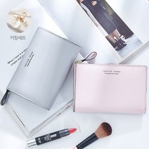 [키링세트] 데이즈원 중지갑 여성 학생 가죽 카드지갑 케이스 홀더 반지갑